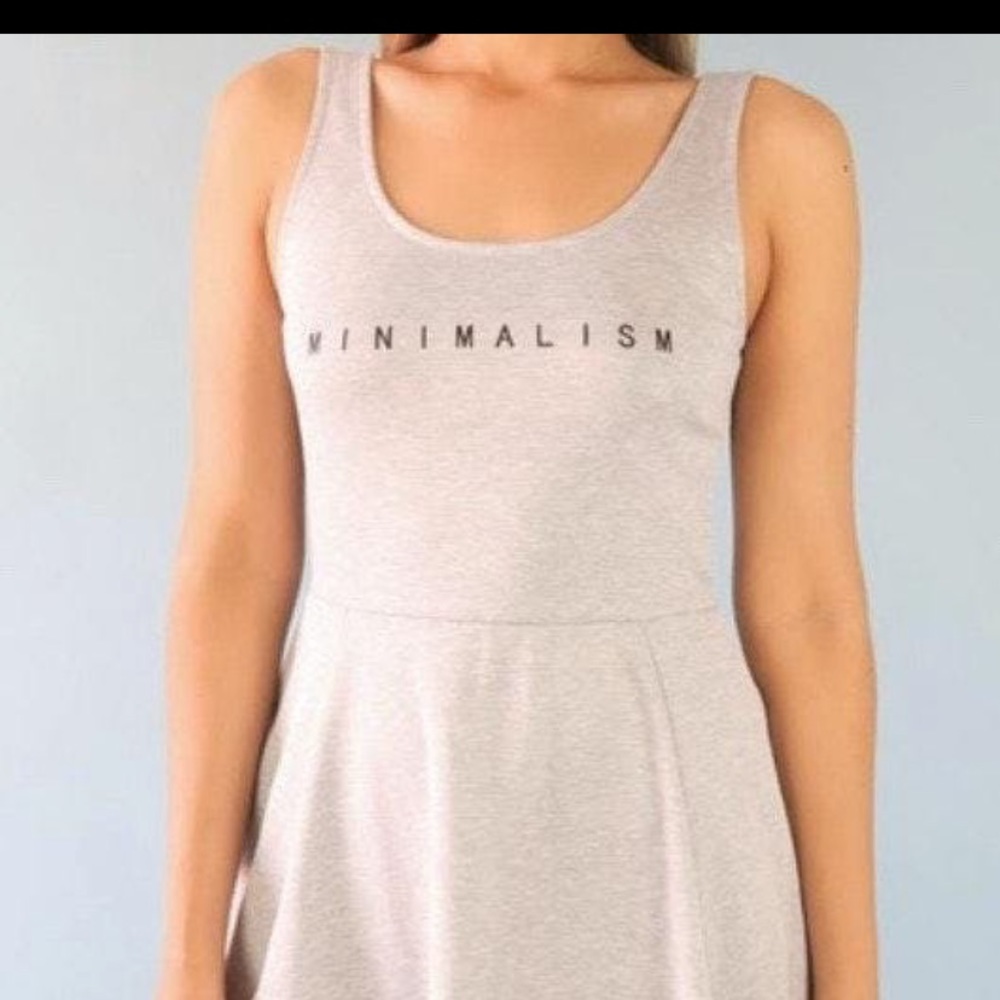 H&M Grey Minimalism Fit and Flare Dress